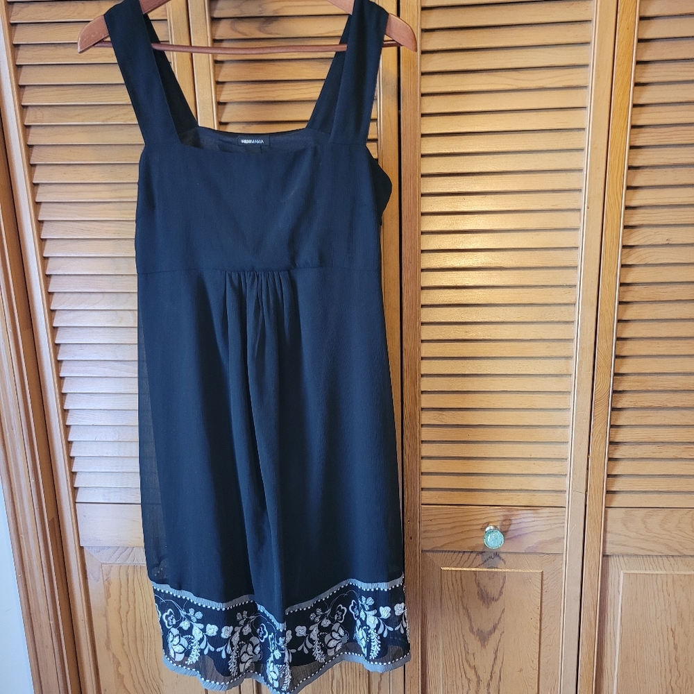 H&M Mama Black & White Flowy Dress